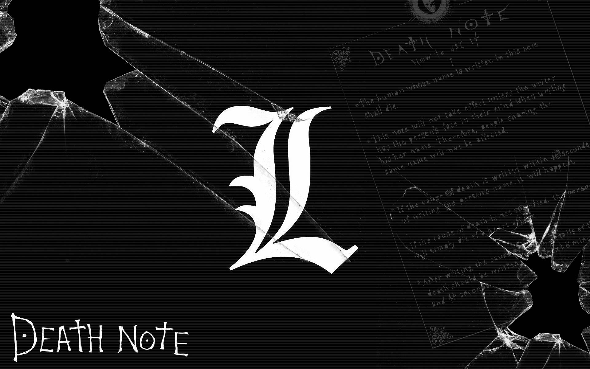 Cartade Death Note De L Fondo de pantalla