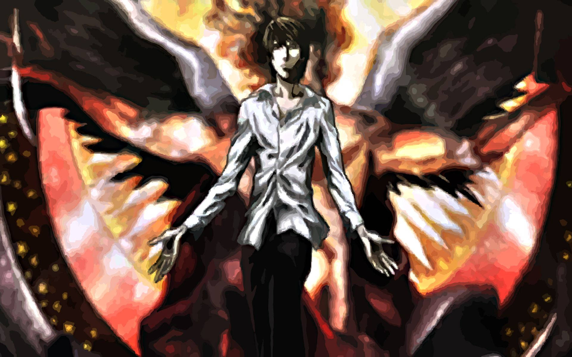 Light Yagami, formally known as the Vigilante ‘Kira’, writing in his Death Note Wallpaper