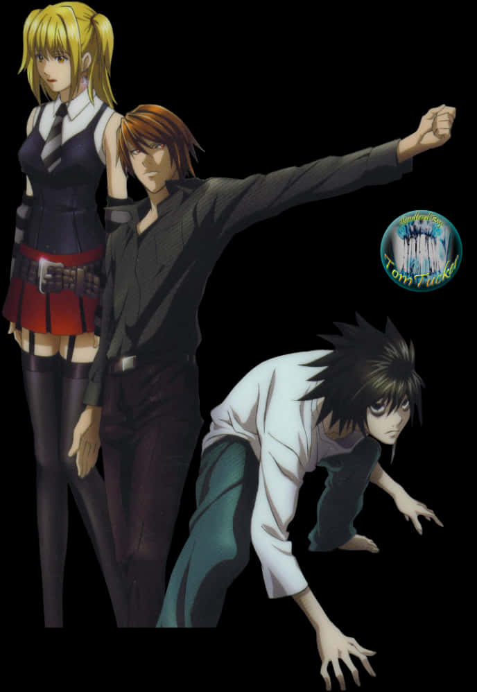 Death Note Main Characters PNG