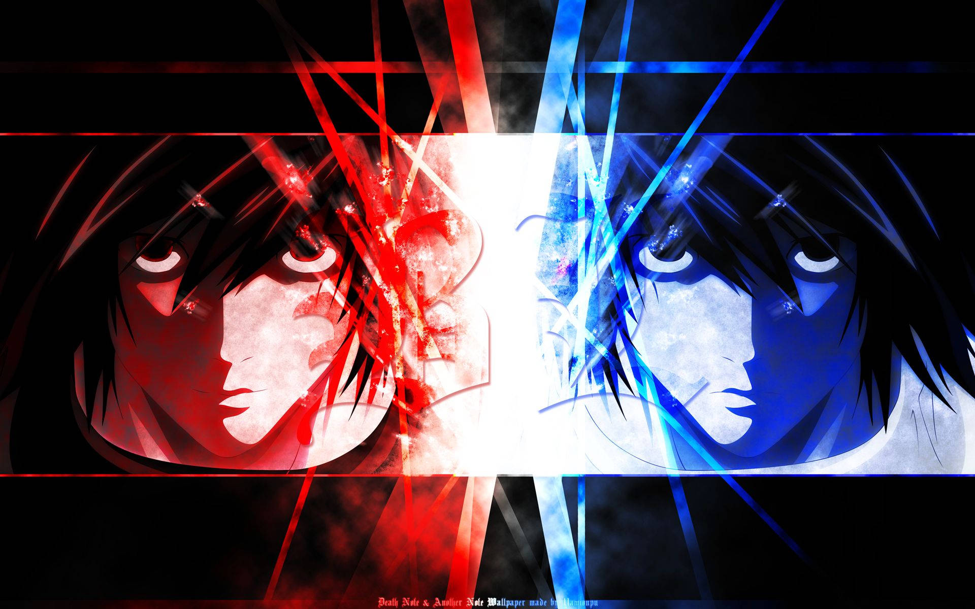 Download Death Note Red And Blue L Wallpaper Wallpapers Com