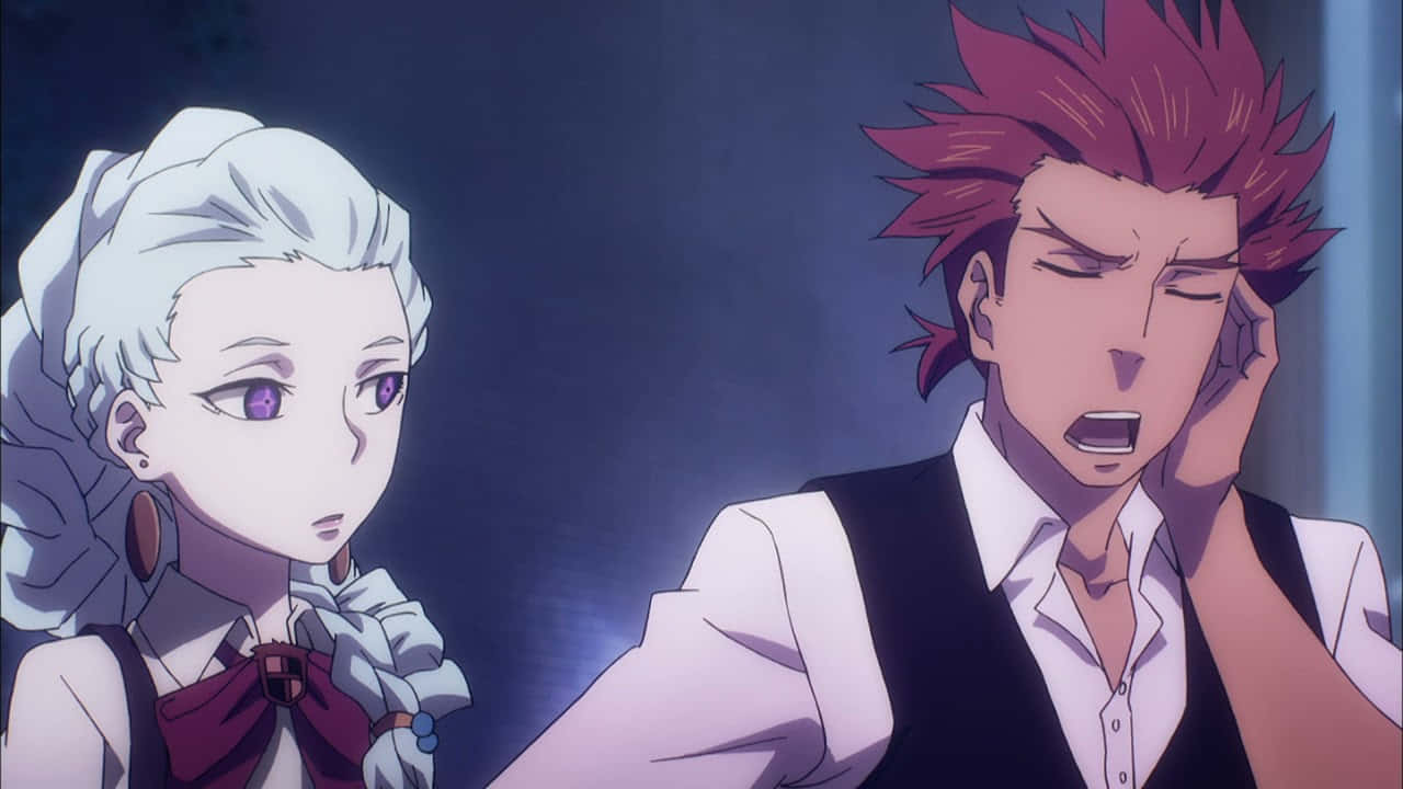 Ginti Dan Gadis Berambut Putih Dari Death Parade Wallpaper