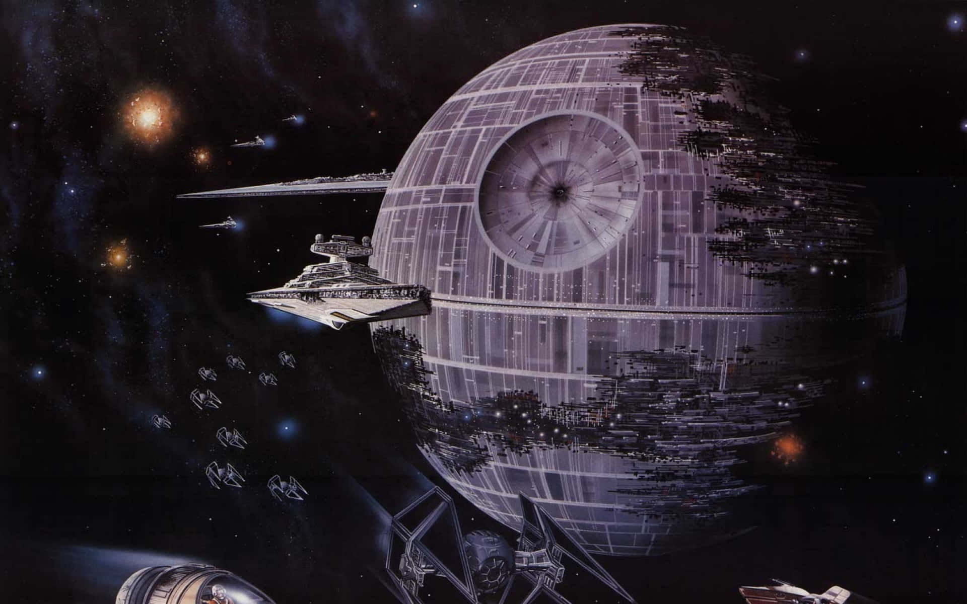 An epic view of the Imperial Death Star