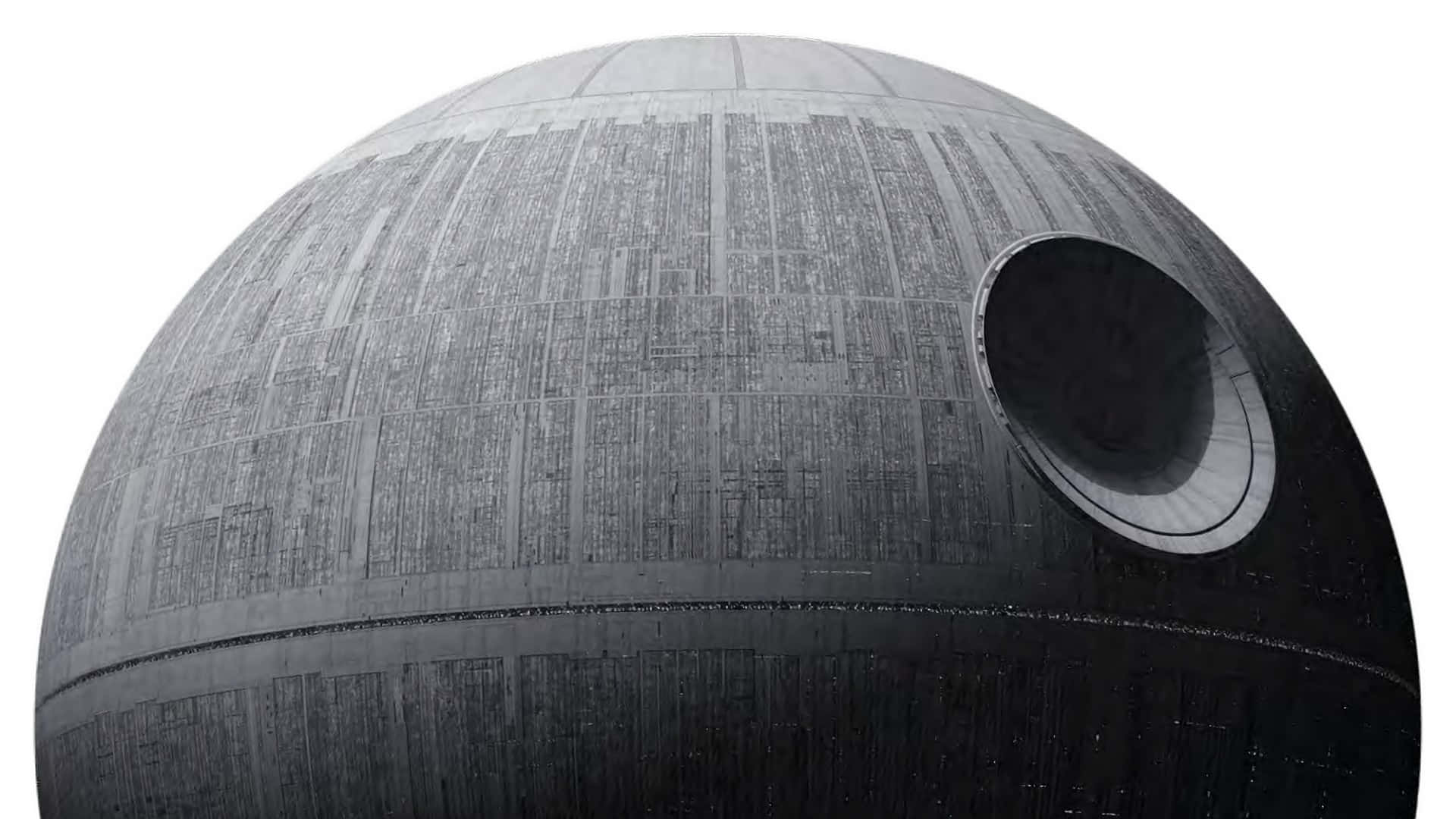 A Star Wars Death Star Is Shown On A White Background