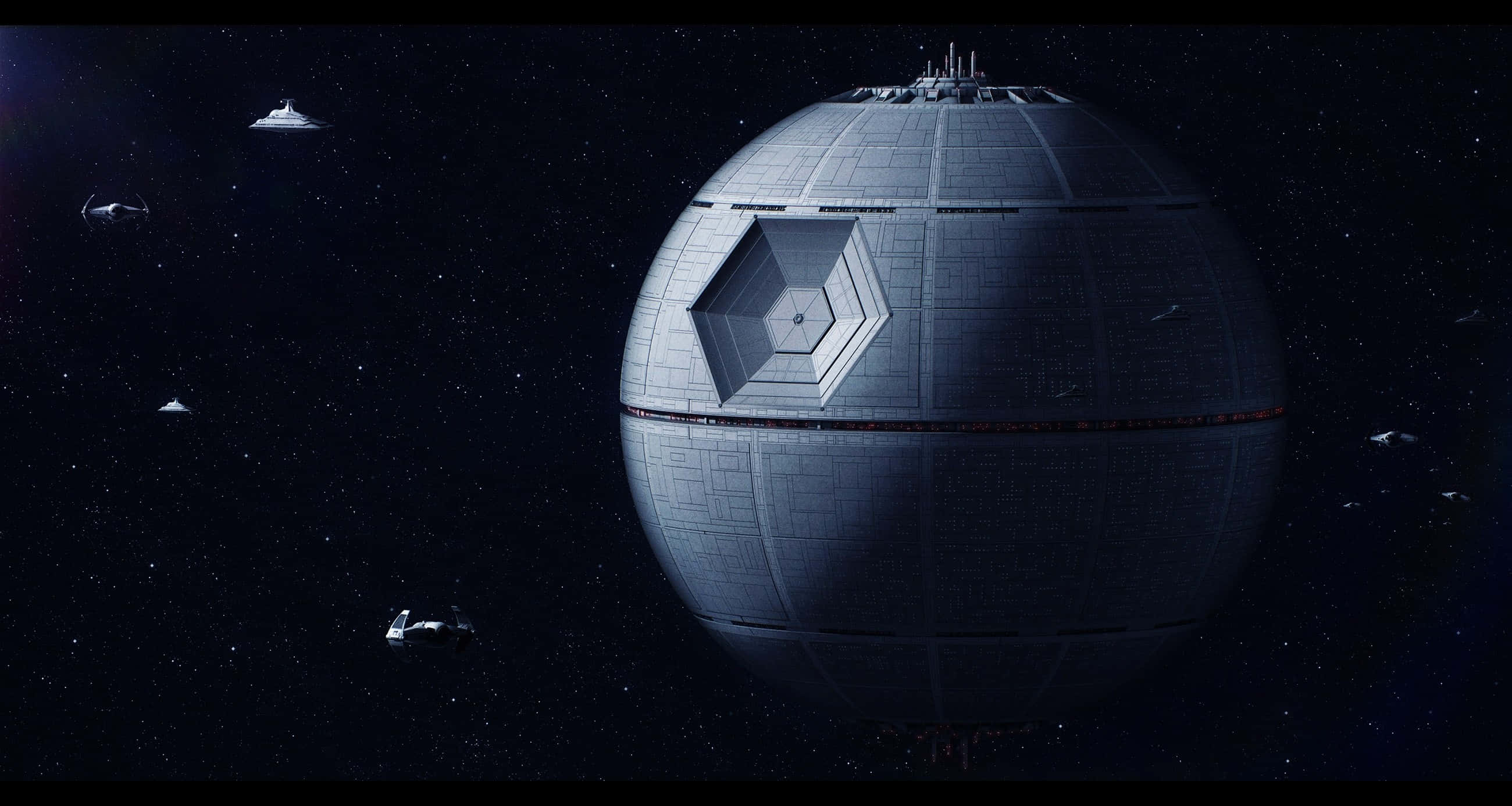 The Second Death Star looms menacingly in the Galaxy Wallpaper