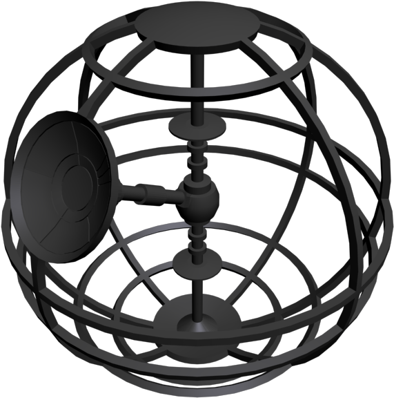 Death Star Model Rendering PNG