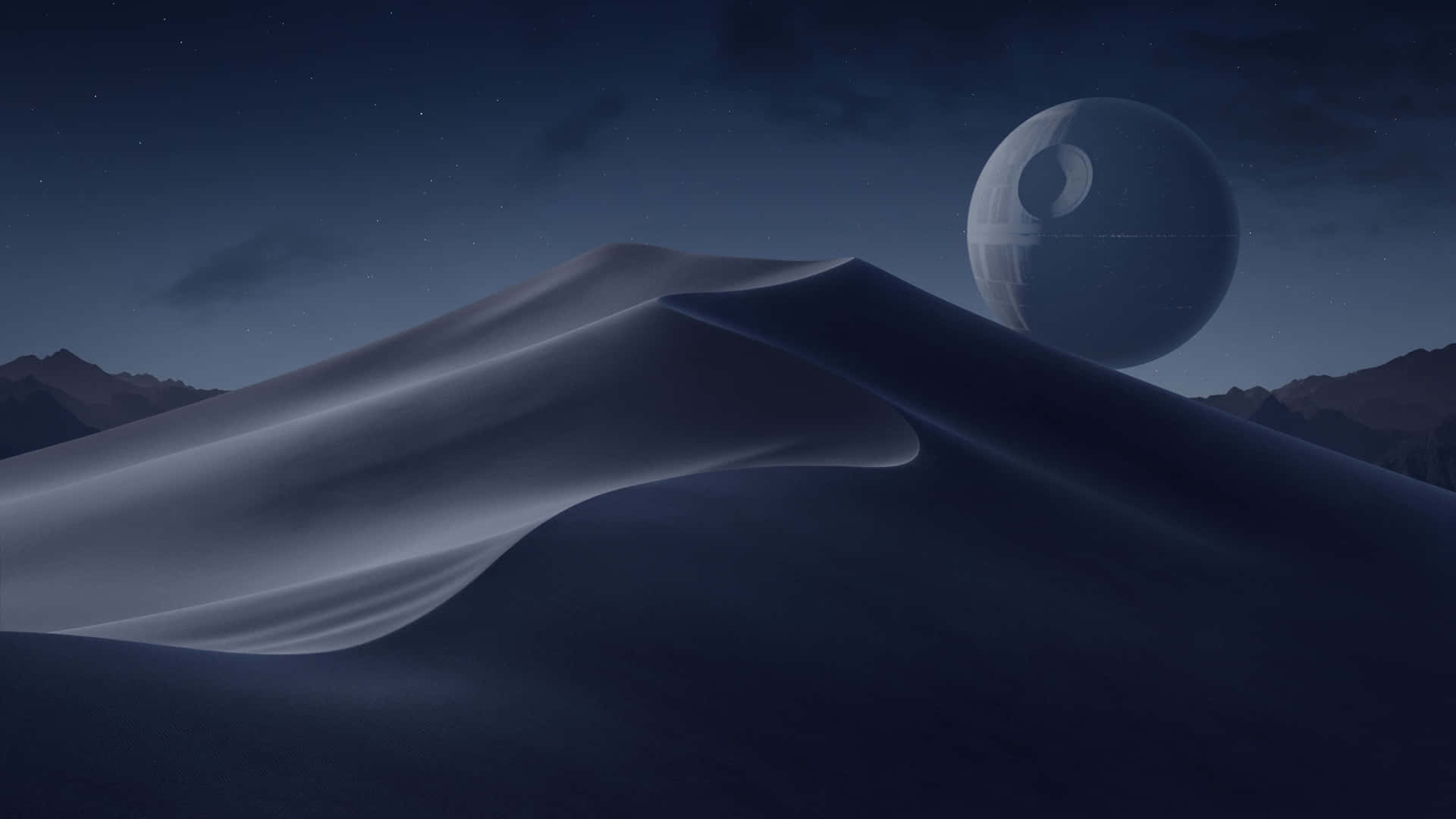 Death Star Over Dunes4 K Wallpaper