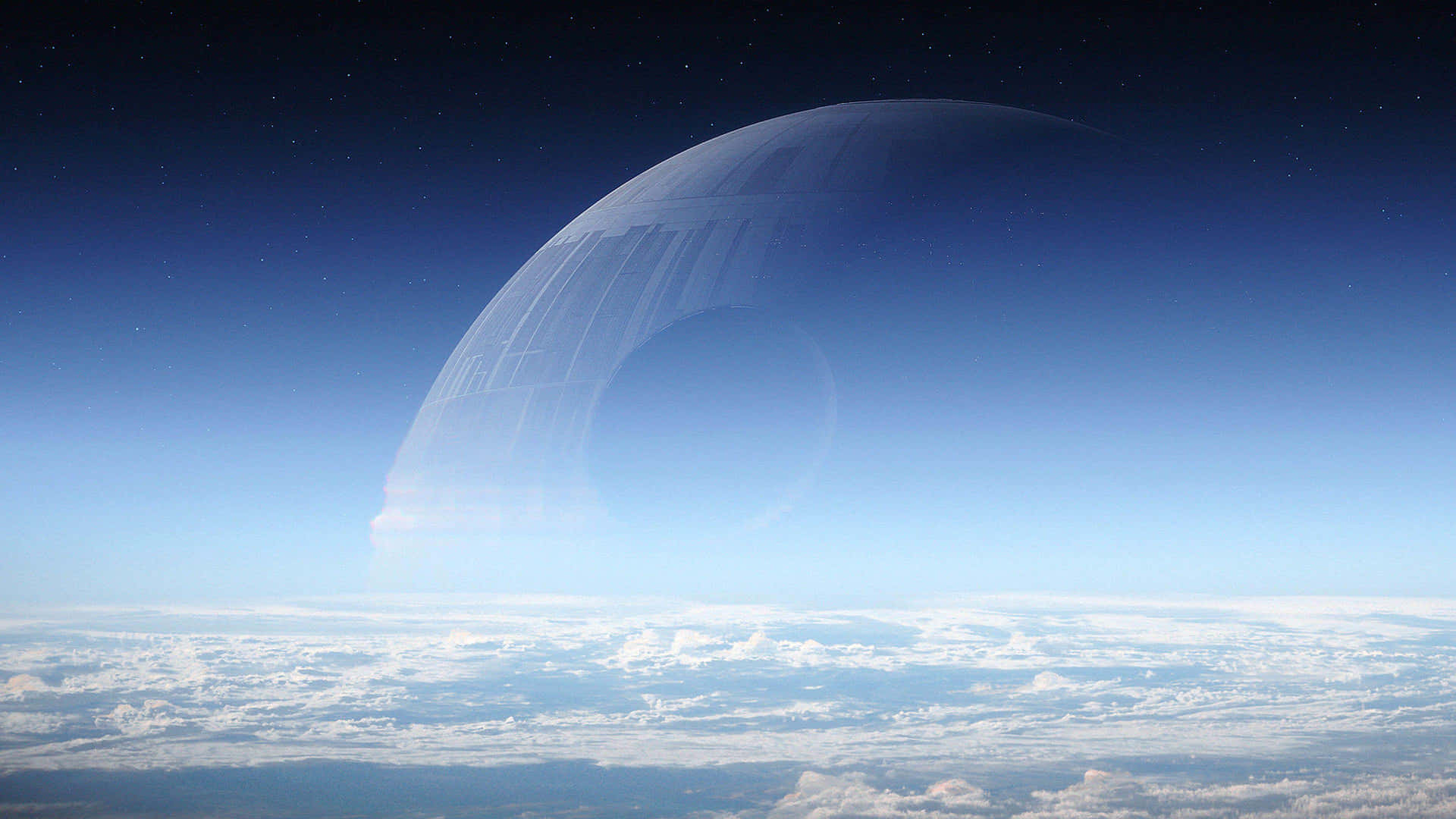 Death Star Over Earth4 K Wallpaper