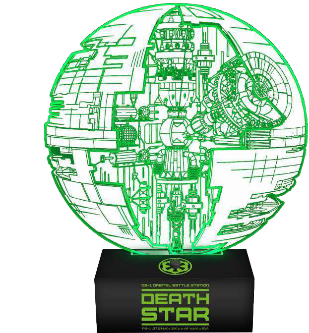 Death Star3 D Crystal Display PNG