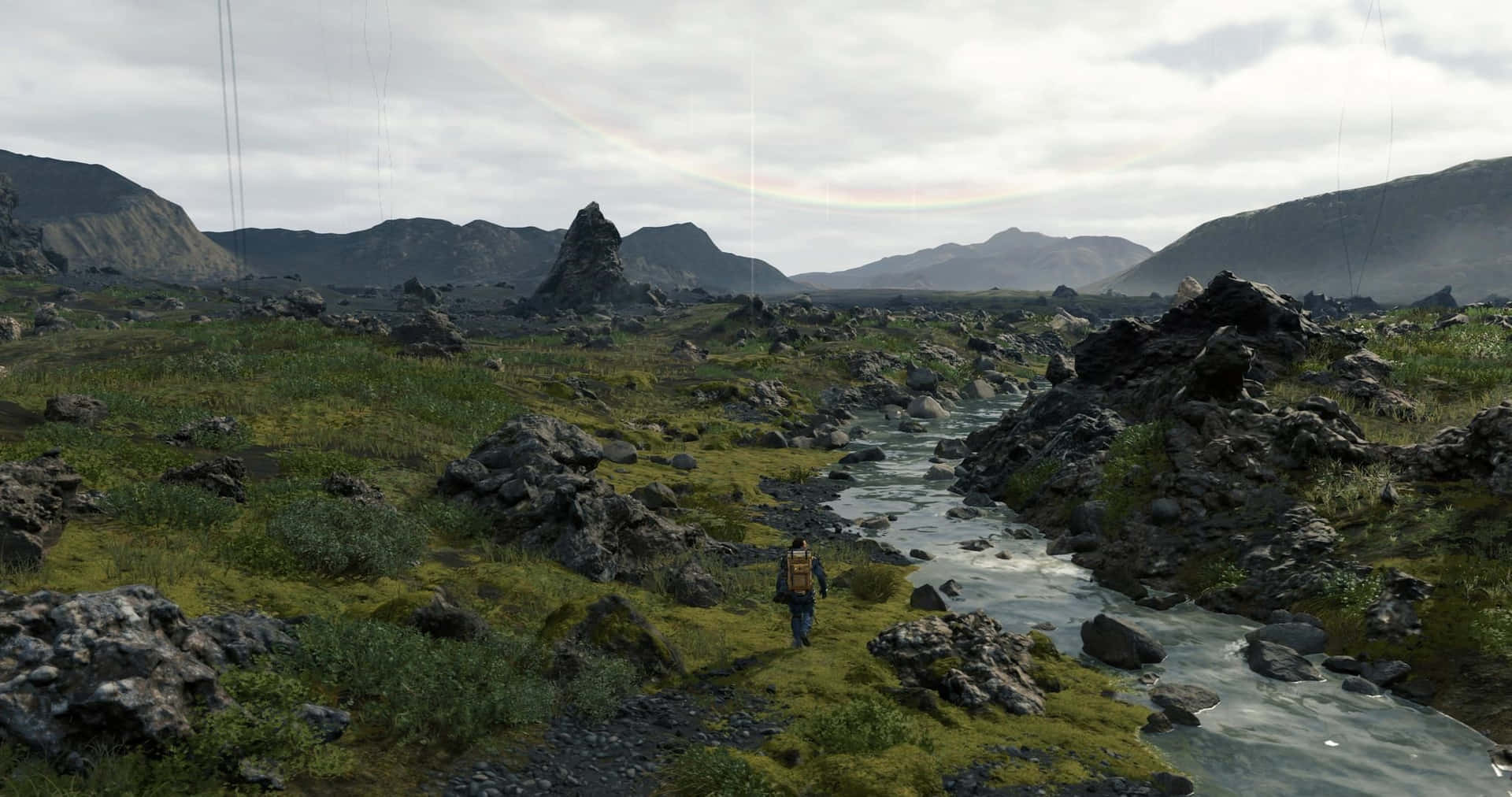 'Explore a mysterious post-apocalyptic landscape in Death Stranding'