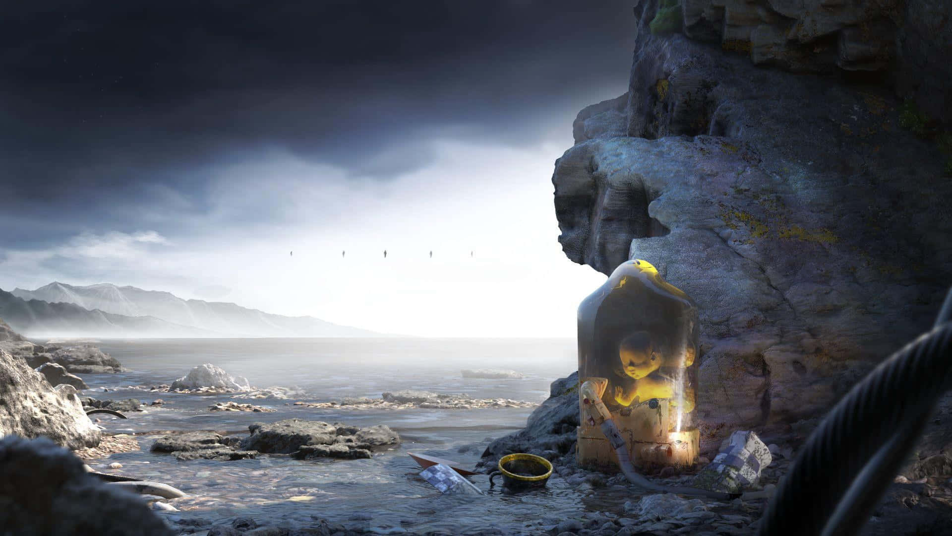 Baby On Cliff Death Stranding Pc Wallpaper