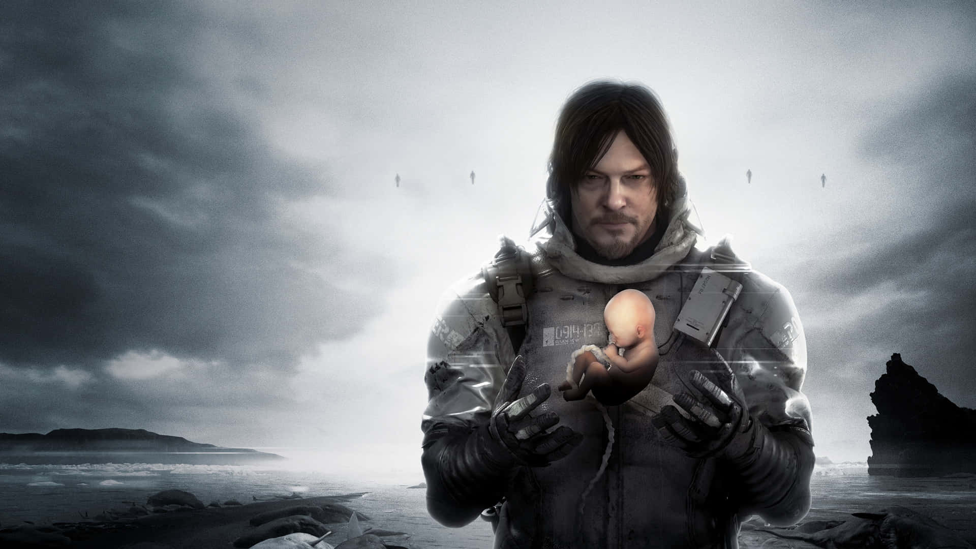 Norman Reedus With Baby Death Stranding Pc Wallpaper