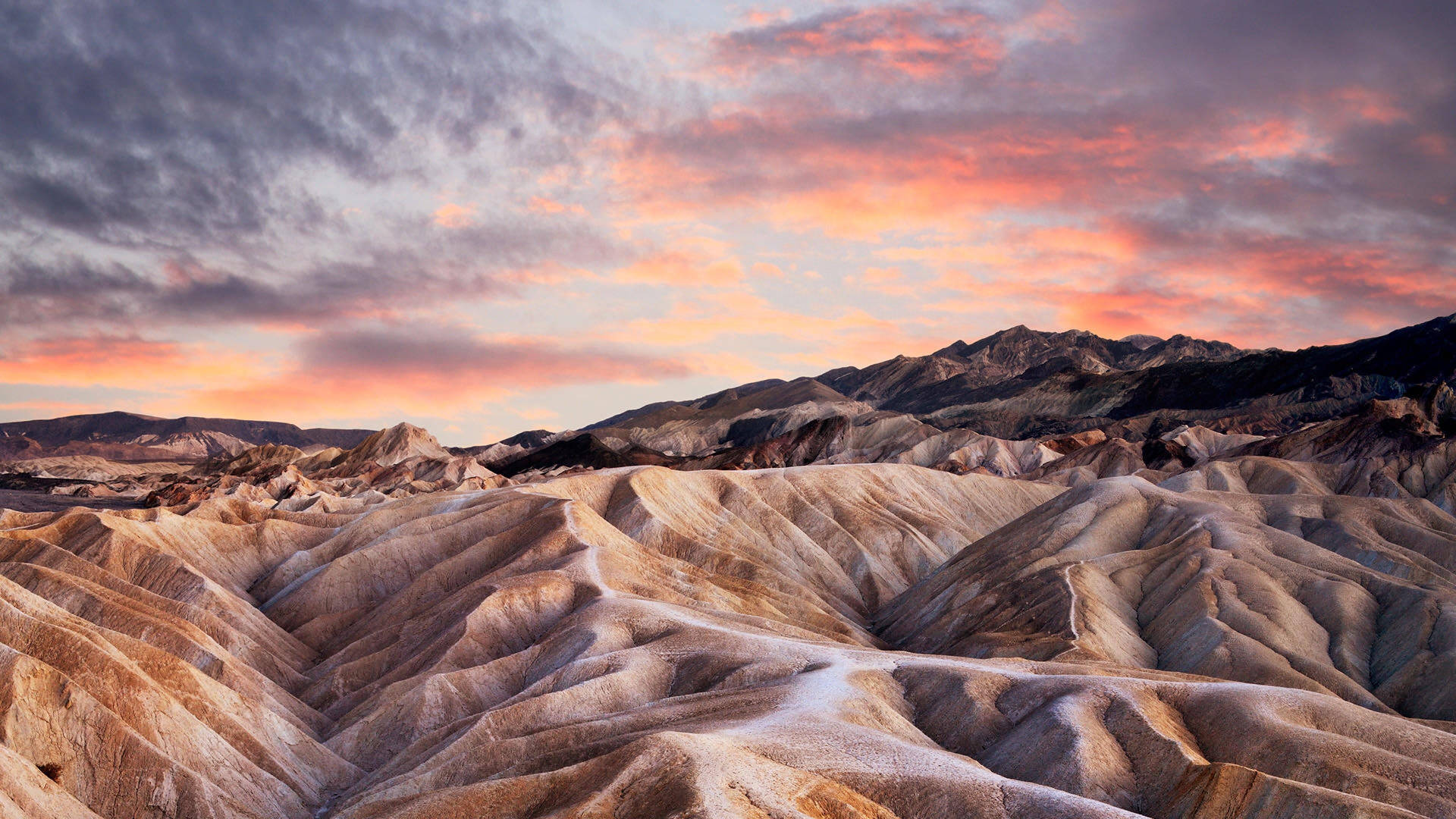 Death Valley Sunset Mountains Wallpaper