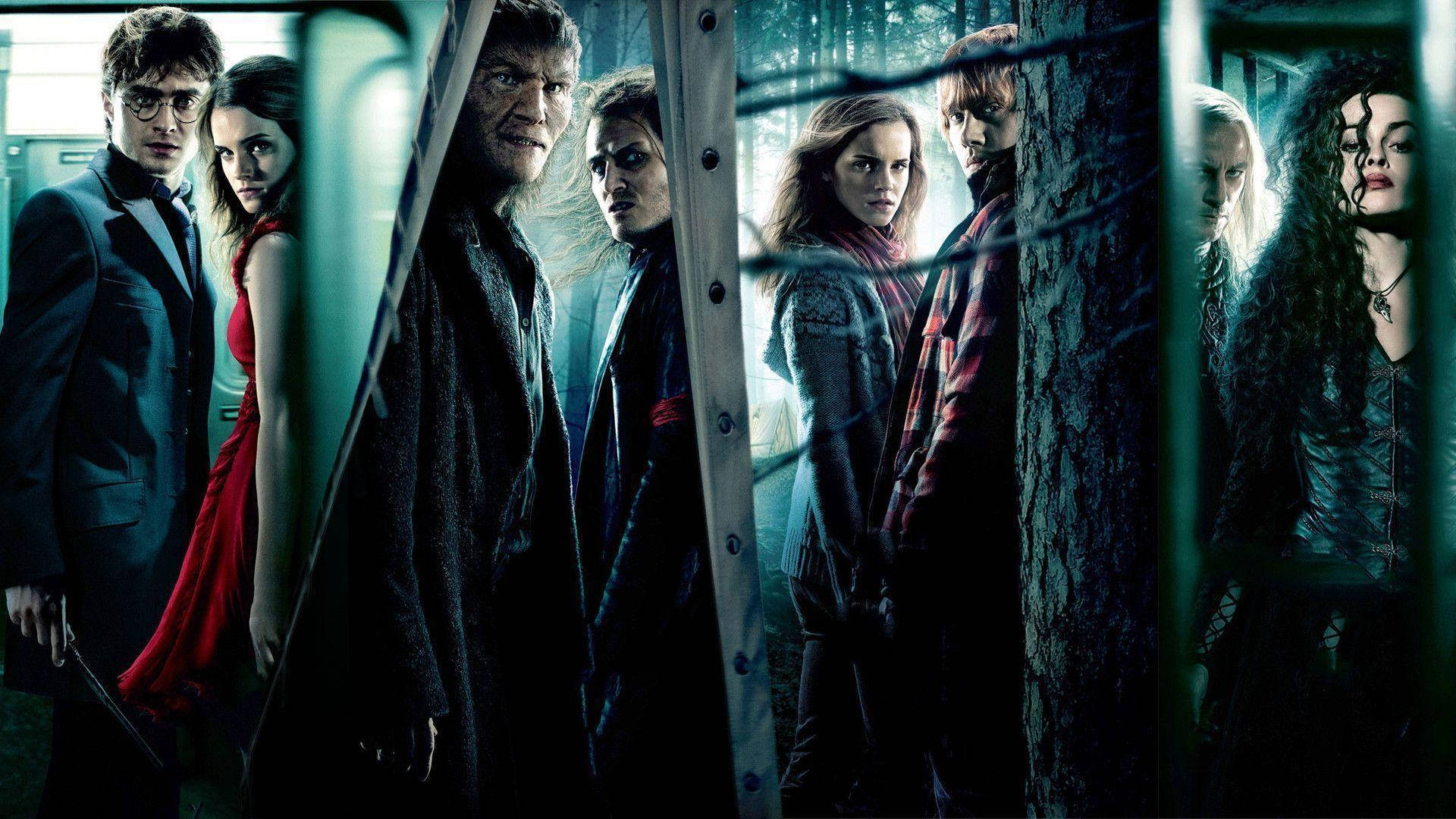 Deathly Hollows Cast Harry Potter Desktop Wallpaper