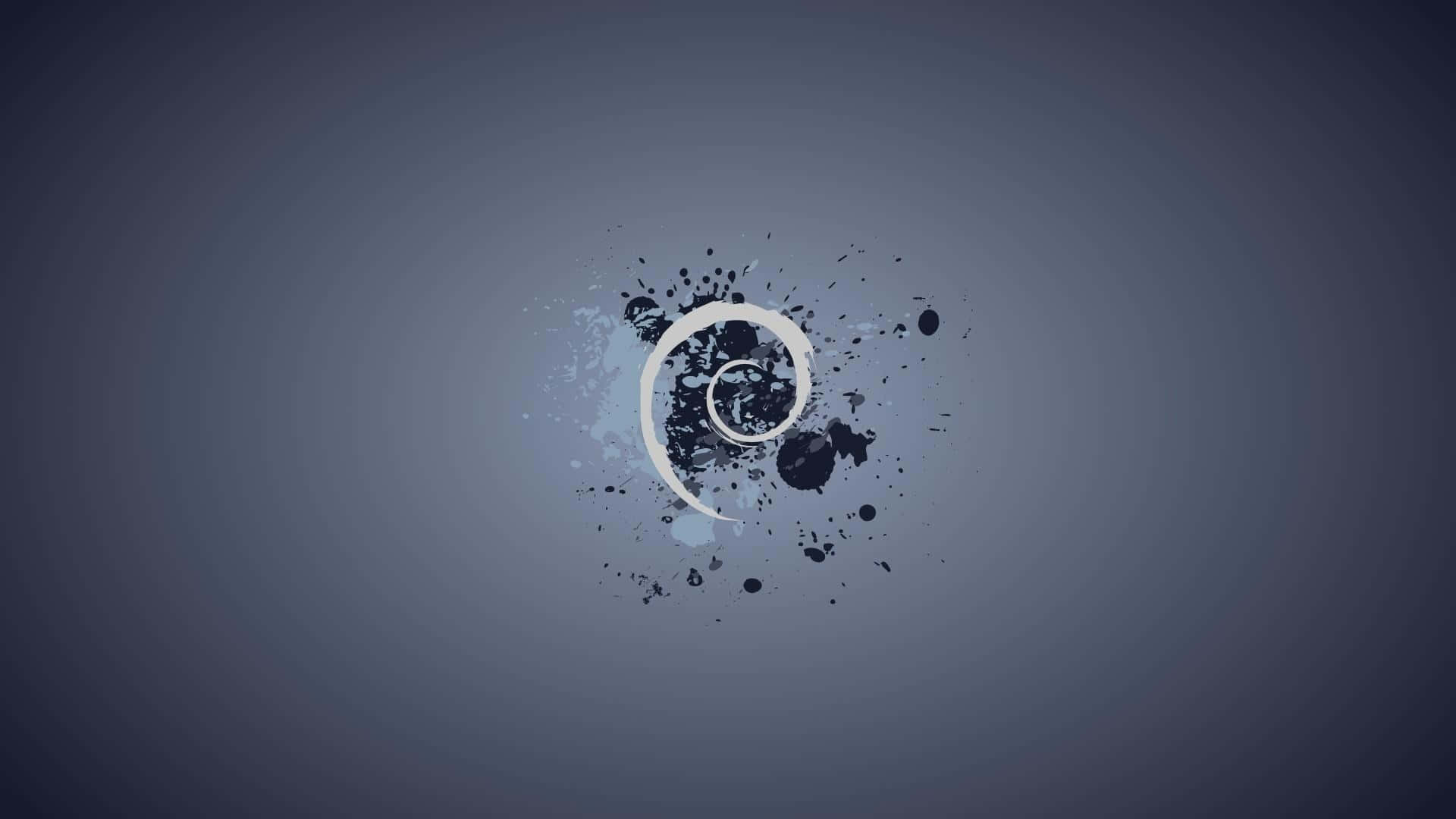 Debian Logo Artistic Representation Wallpaper