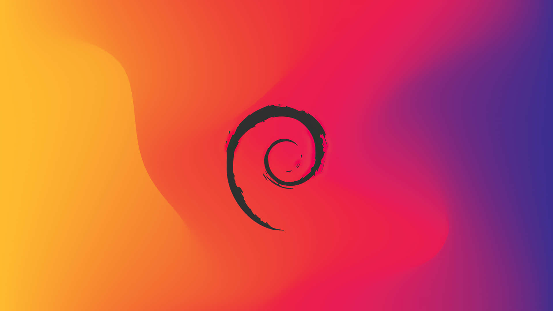Debian Logo Gradient Background Wallpaper