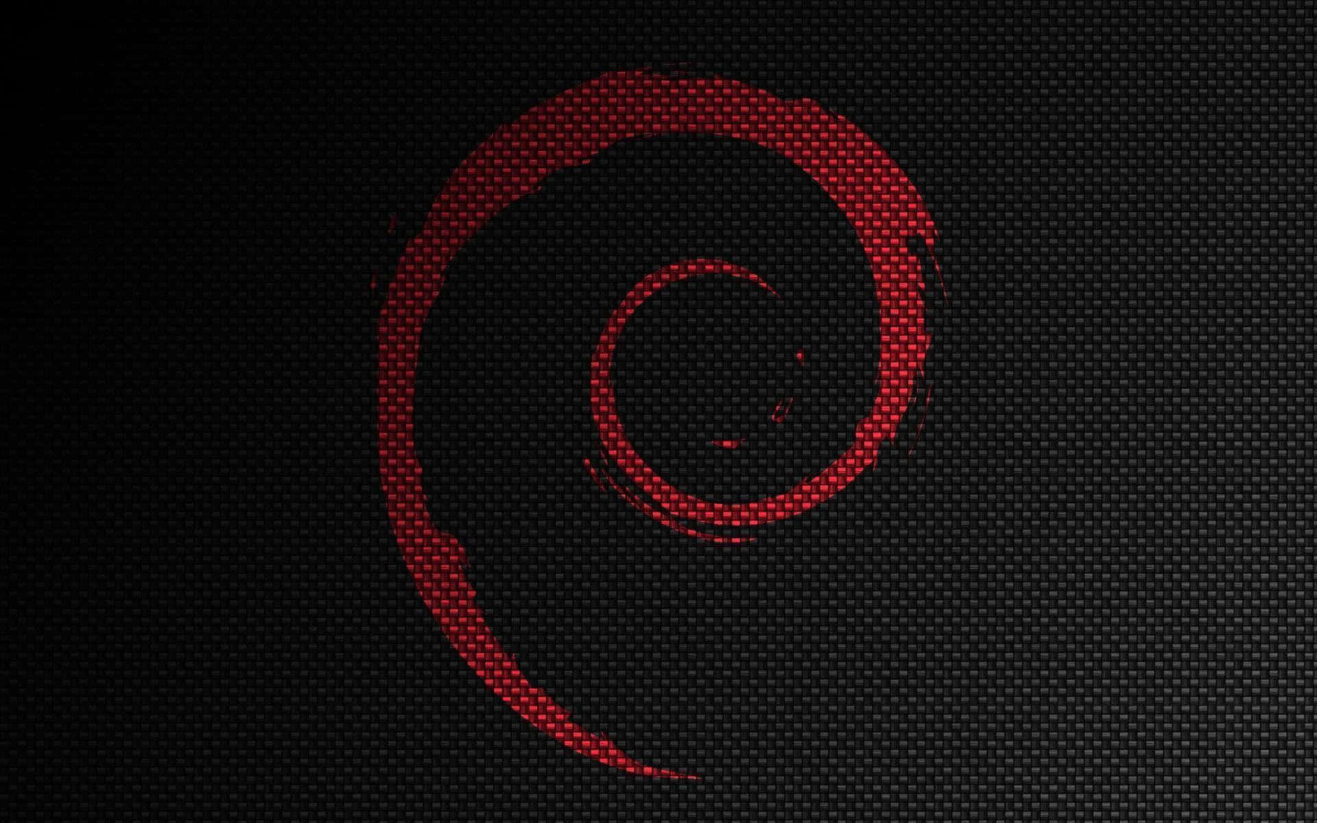 Debian Logo Redon Black Wallpaper