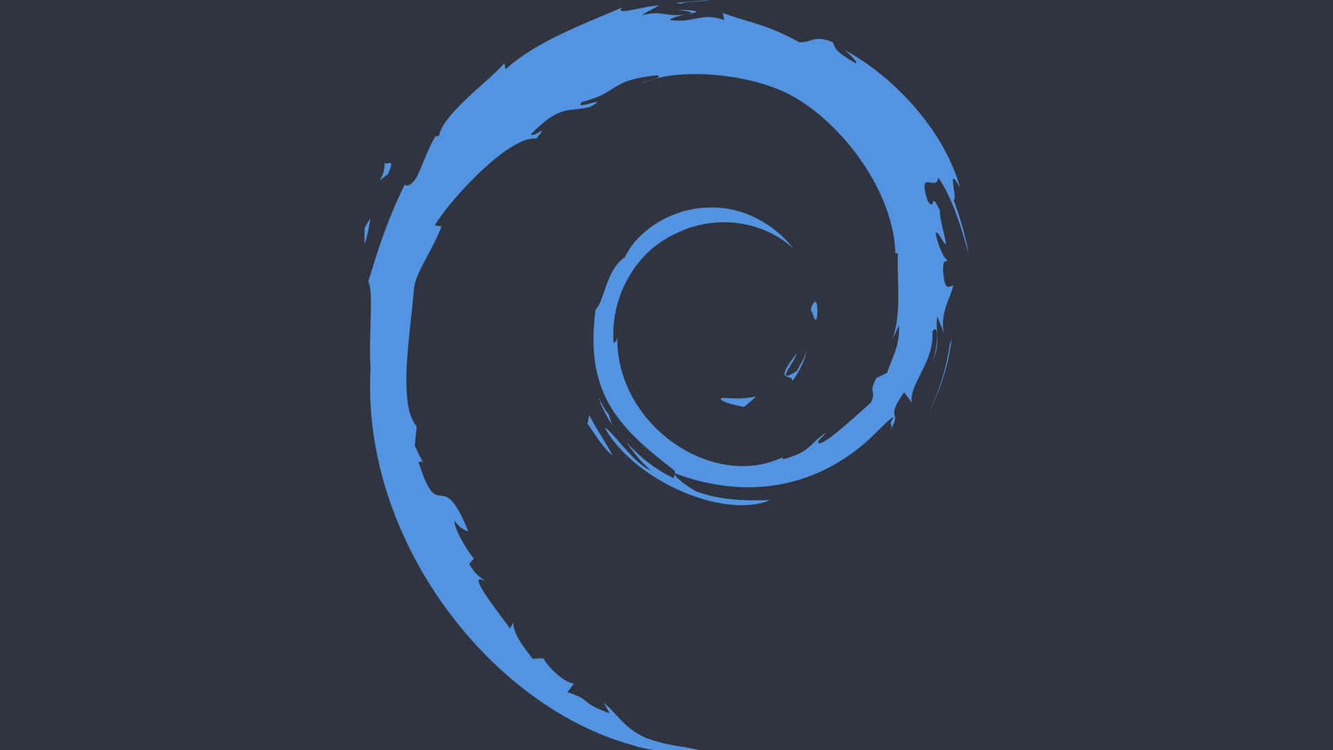 Debian Logo Swirl Dark Background Wallpaper