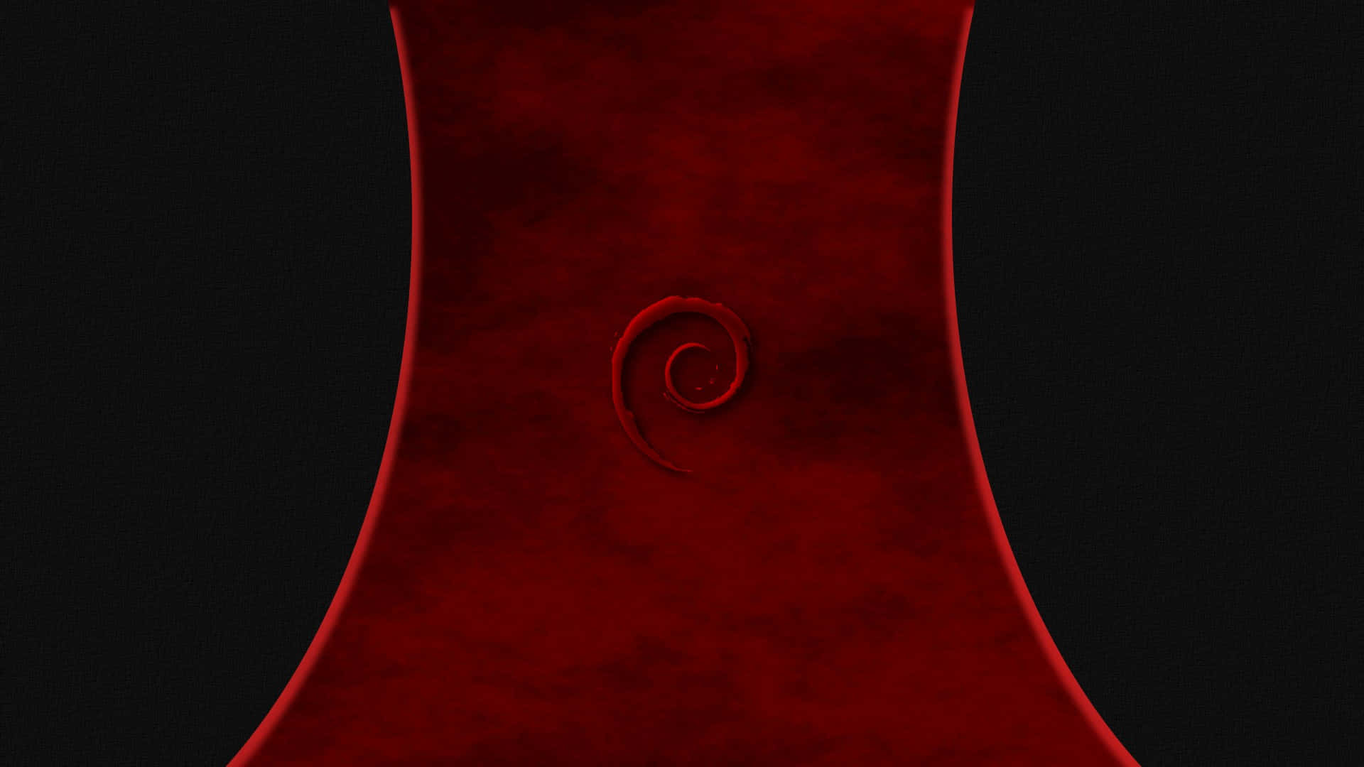 Debian Red Spiral Abstract Wallpaper