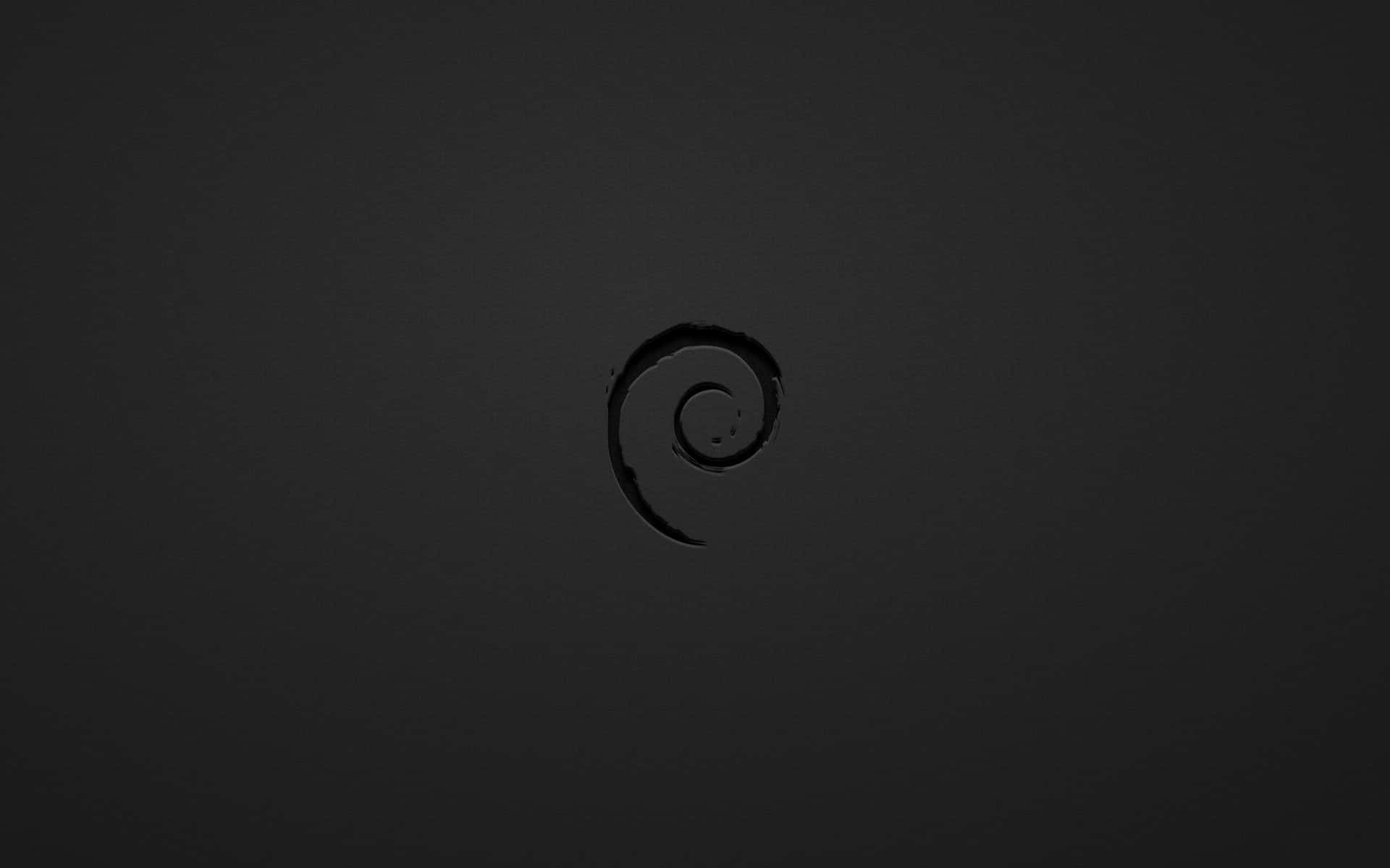 Debian Spiral Logo Dark Background Wallpaper