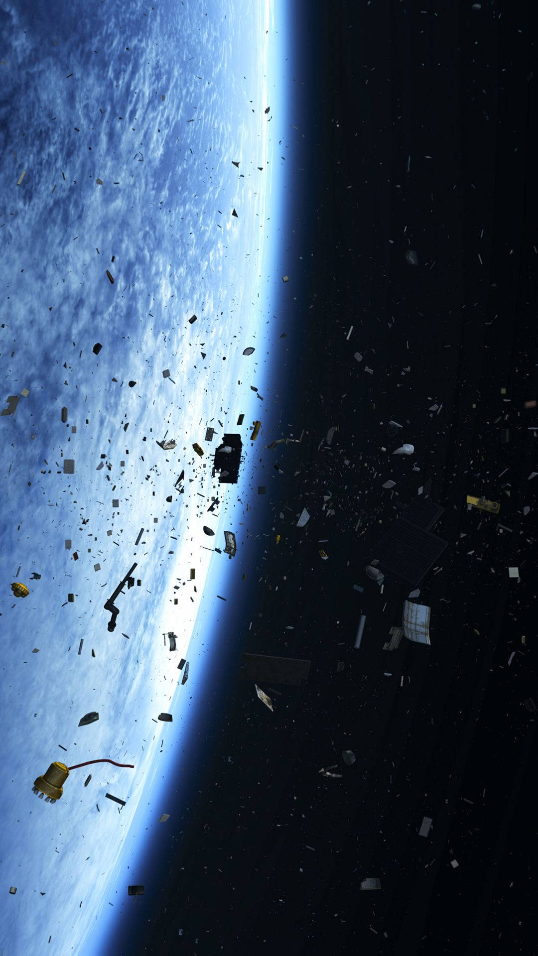 Debris On Space Phone Wallpaper