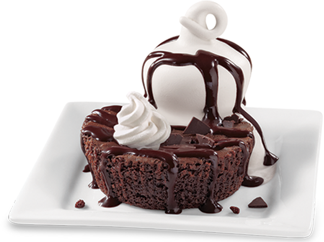 Decadent Chocolate Browniewith Ice Creamand Sauce PNG