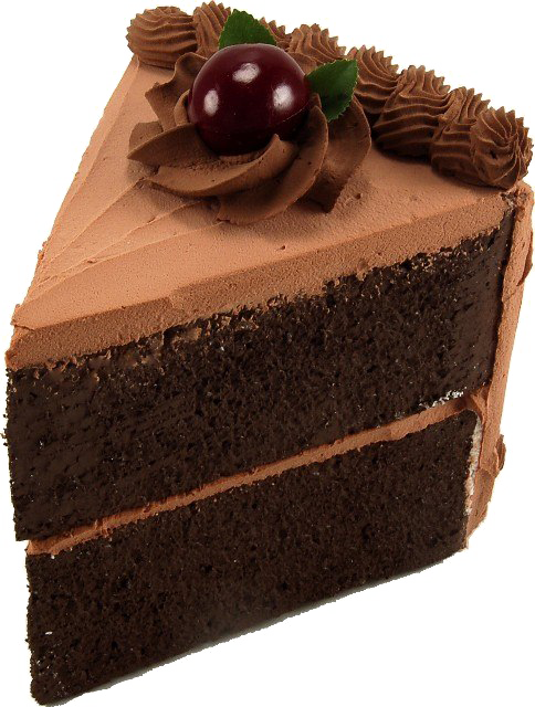 Decadent Chocolate Cake Slice PNG
