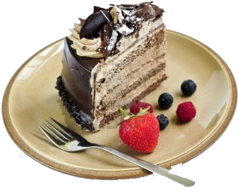 Decadent Chocolate Cake Slice PNG