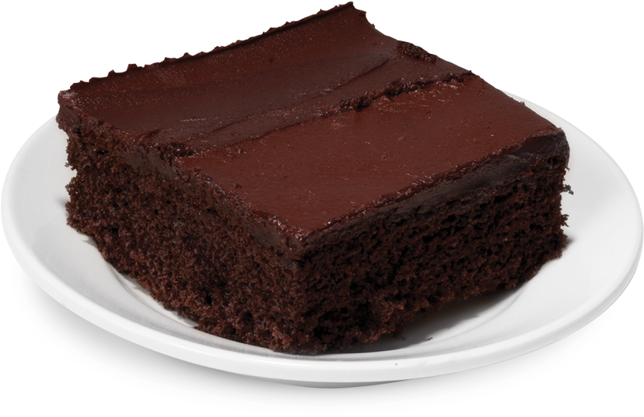 Decadent Chocolate Cake Slice PNG