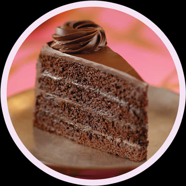Decadent Chocolate Cake Slice PNG