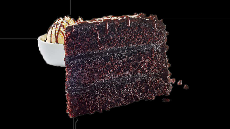 Decadent Chocolate Cake Slicewith Ice Cream PNG