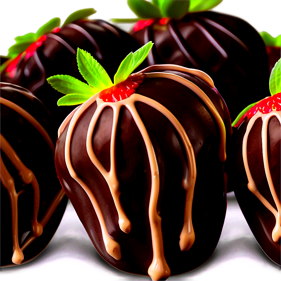 Decadent Chocolate Strawberries Png 06202024 PNG