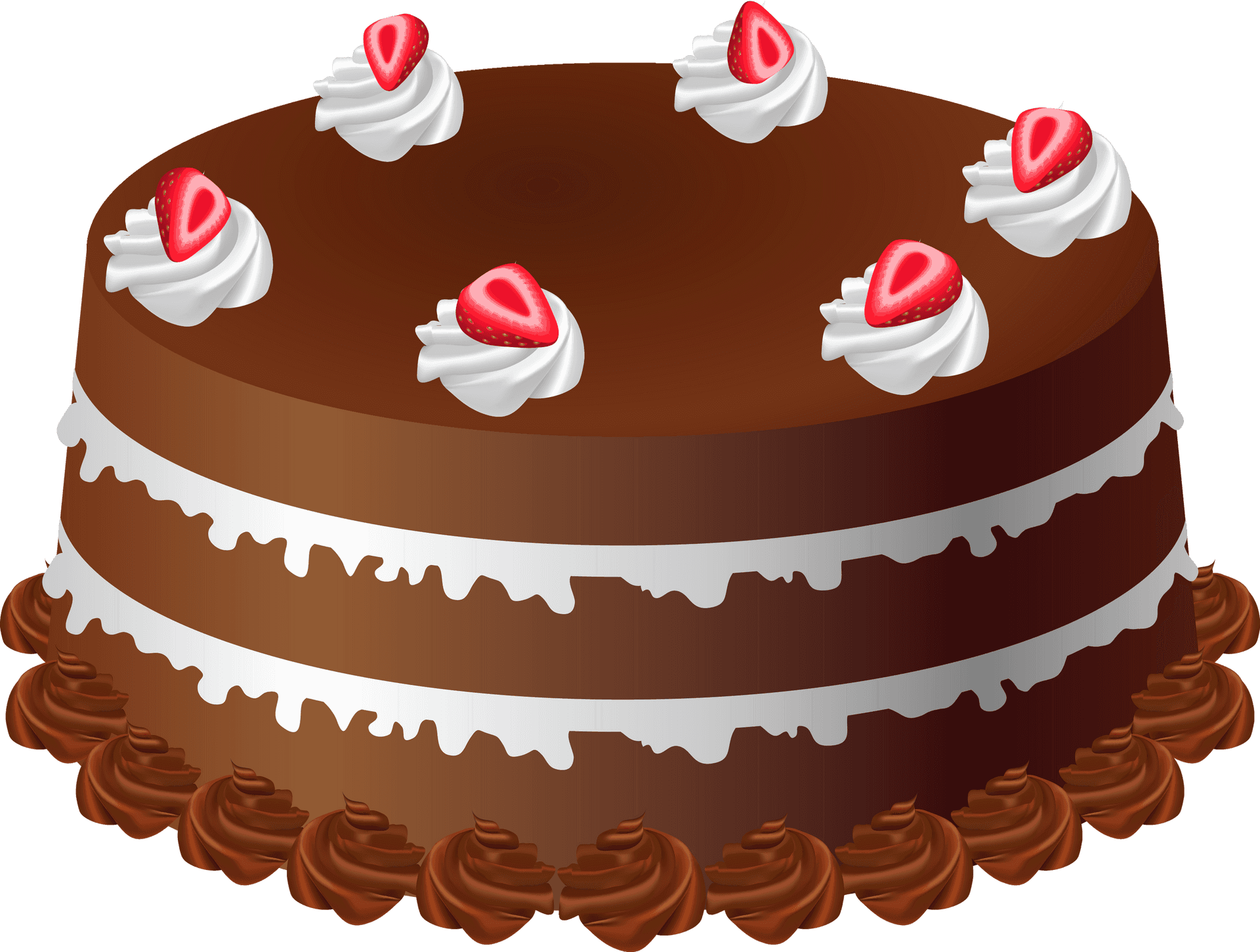 Decadent Strawberry Chocolate Cake PNG