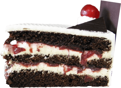 Decadent_ Chocolate_ Cake_ Slice_with_ Cherry PNG