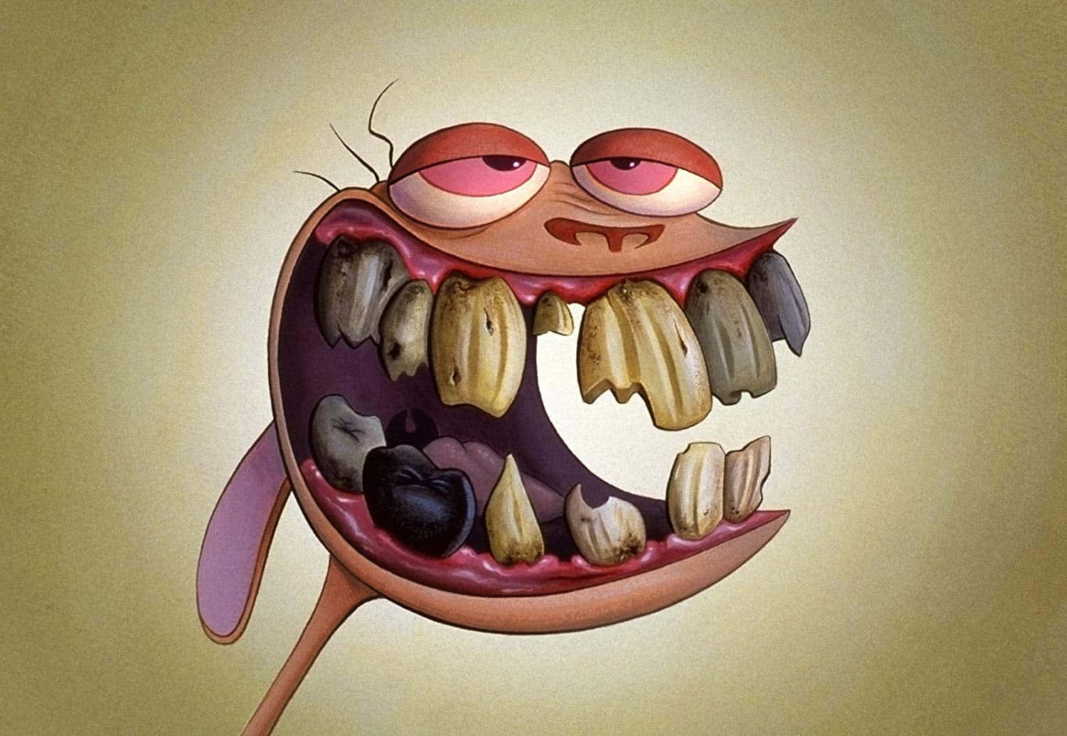 Decayed Teeth Cartoon Character Wallpaper