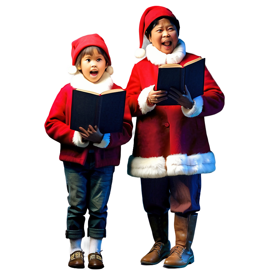 December Carolers Png 06202024 PNG