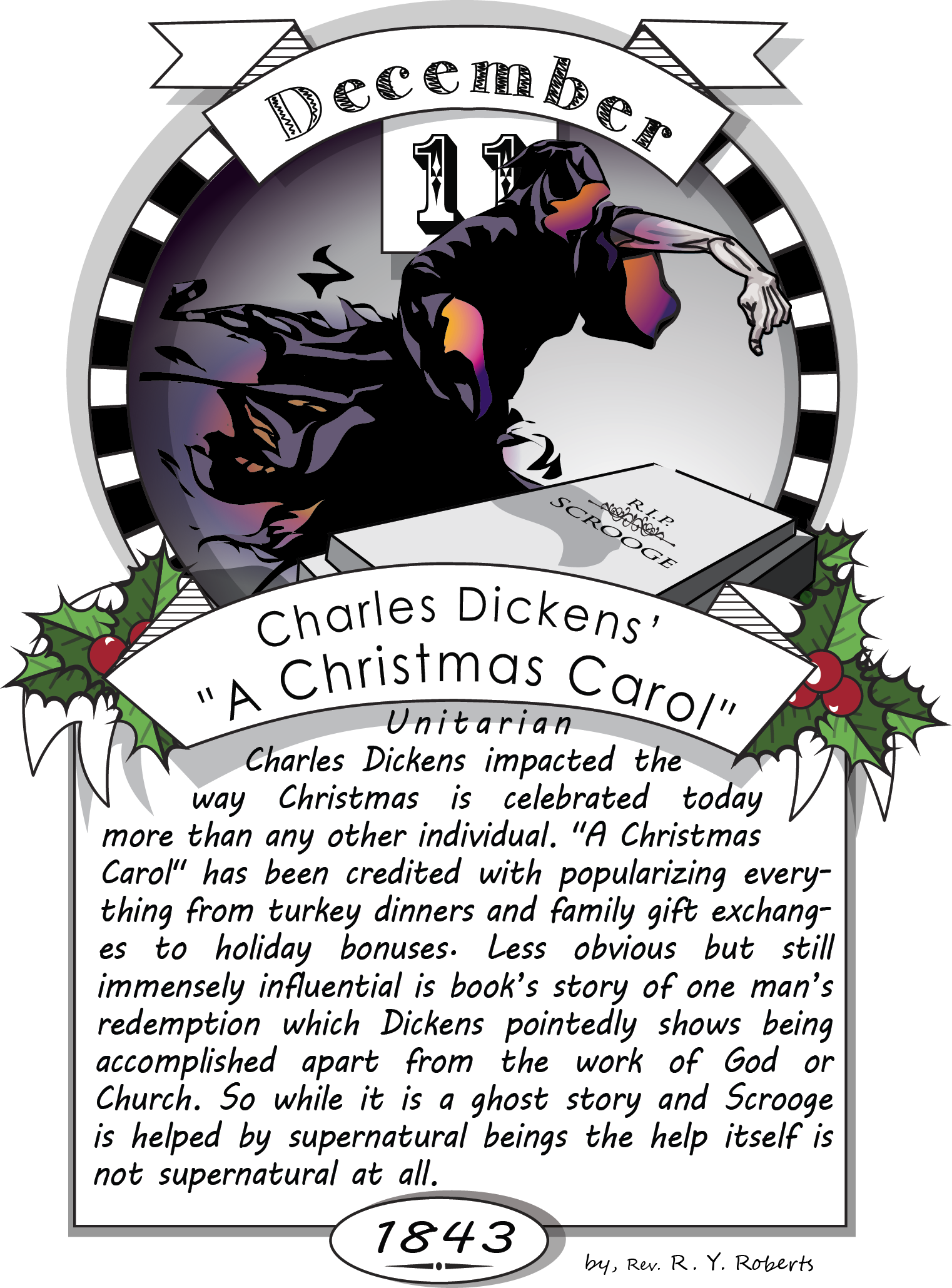 December Christmas Carol Charles Dickens PNG