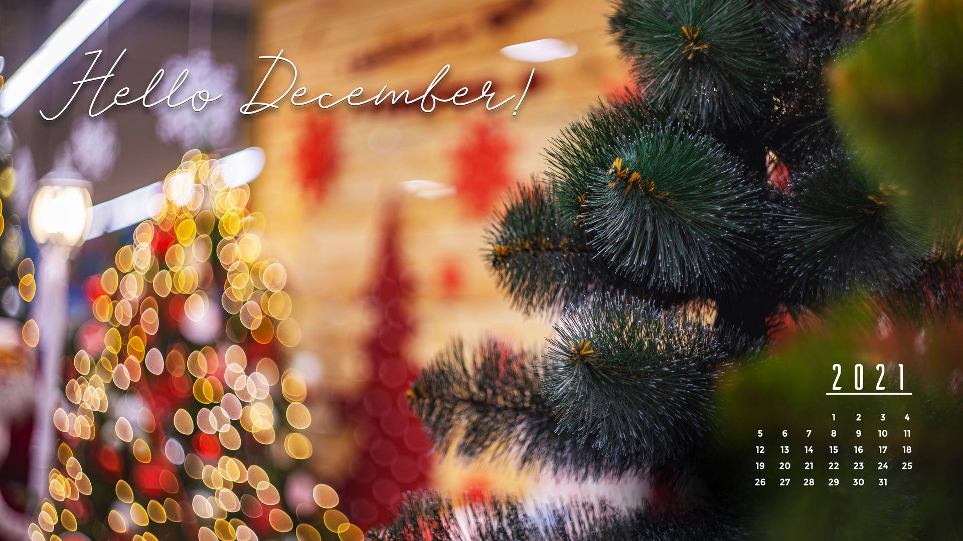 December Christmas Tree Calendar 2021