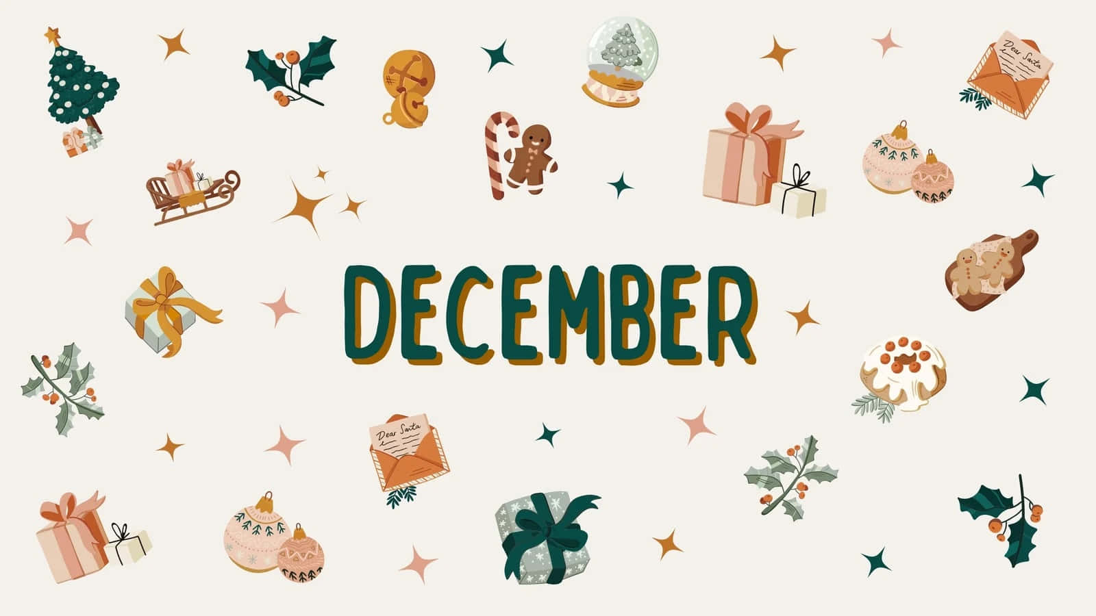December Holiday Theme Desktop Wallpaper Wallpaper