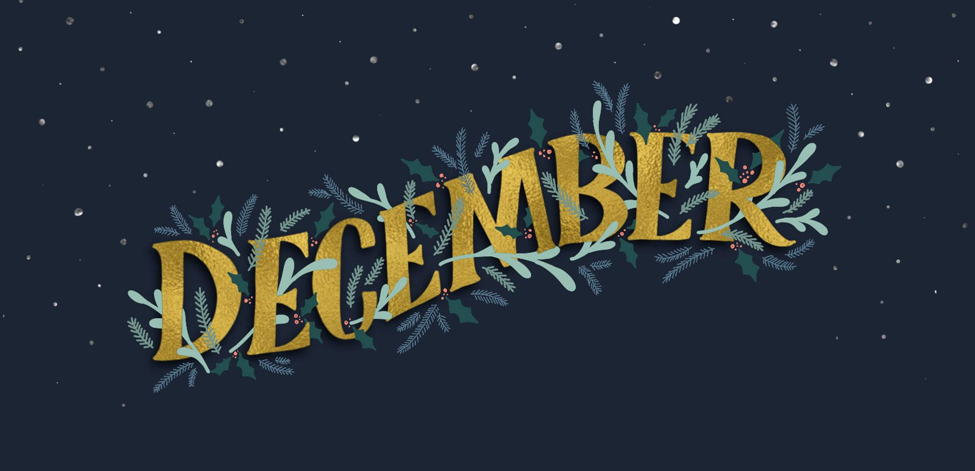 December Lettering Design Wallpaper
