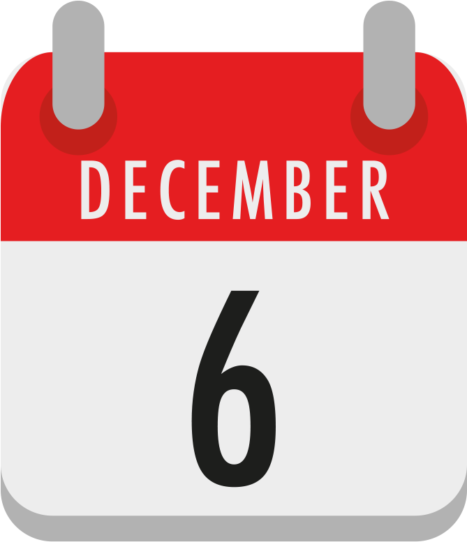December6 Calendar Icon PNG