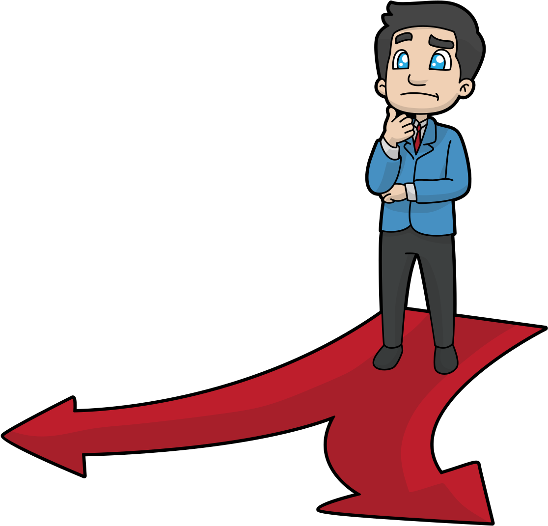 Decision Point Character Illustration PNG