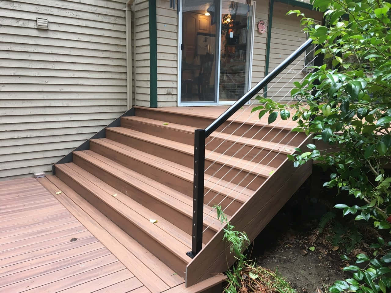 Home Wooden Deck Stairs Pictures