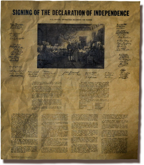 Declarationof Independence Signing Replica PNG