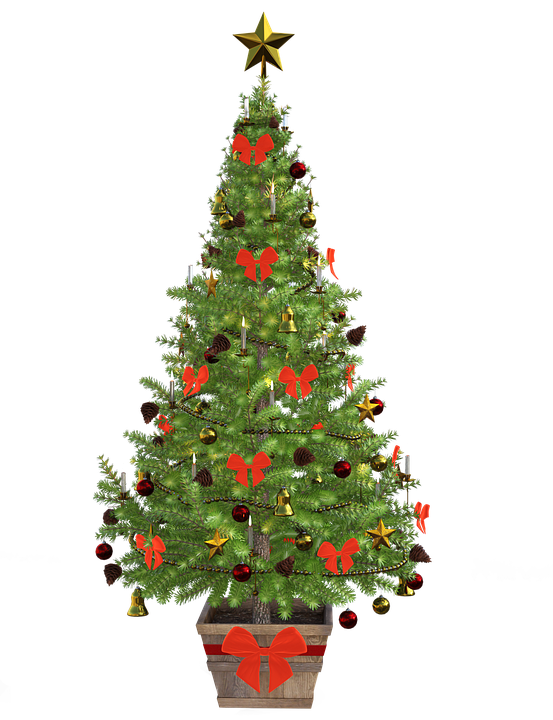Decorated Christmas Treewith Gifts.png PNG