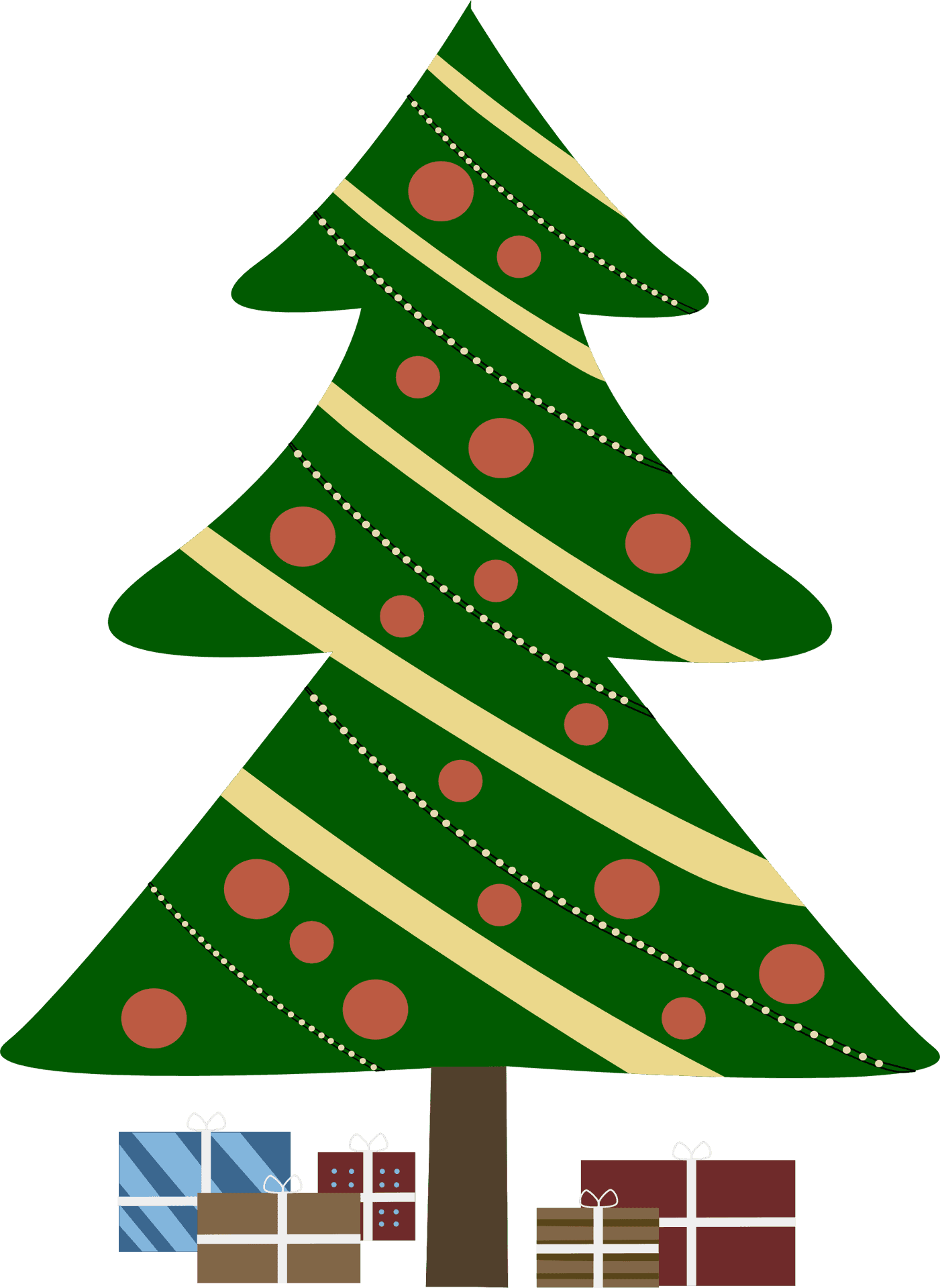 Decorated Christmas Treewith Presents PNG