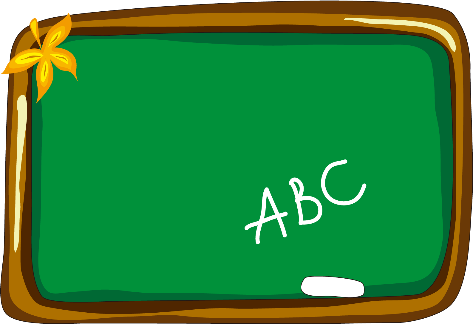 Decorated Classroom Blackboard PNG