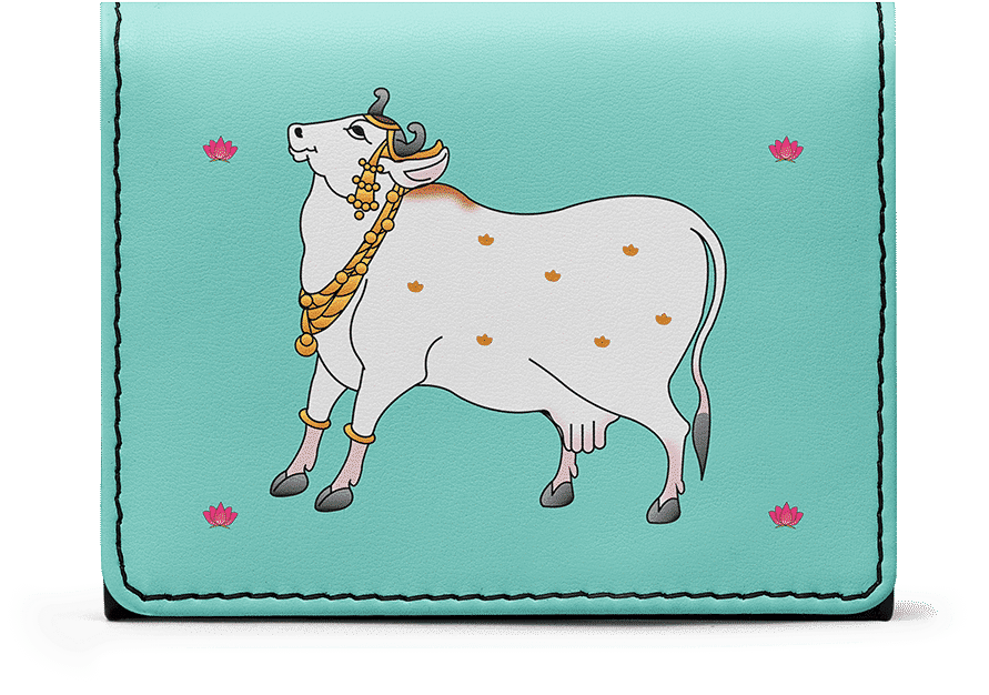 Decorated Dairy Cow Illustration PNG