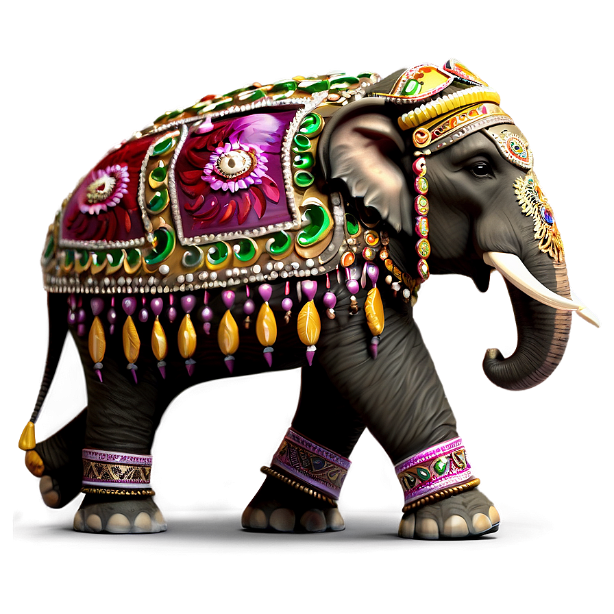Decorated Indian Elephant Png 05032024 PNG