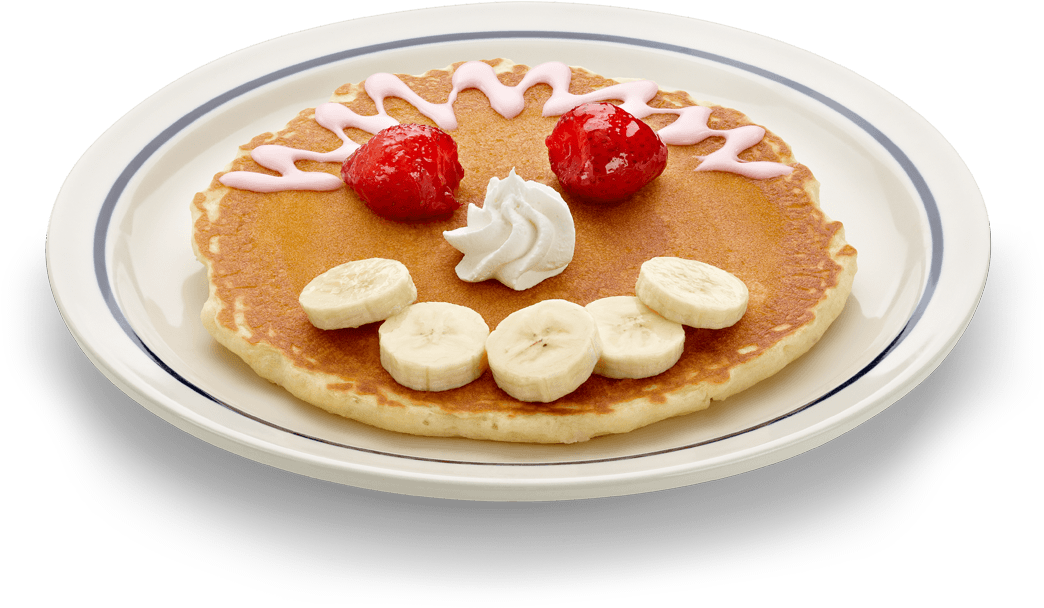 Decorated Smiley Face Pancake PNG