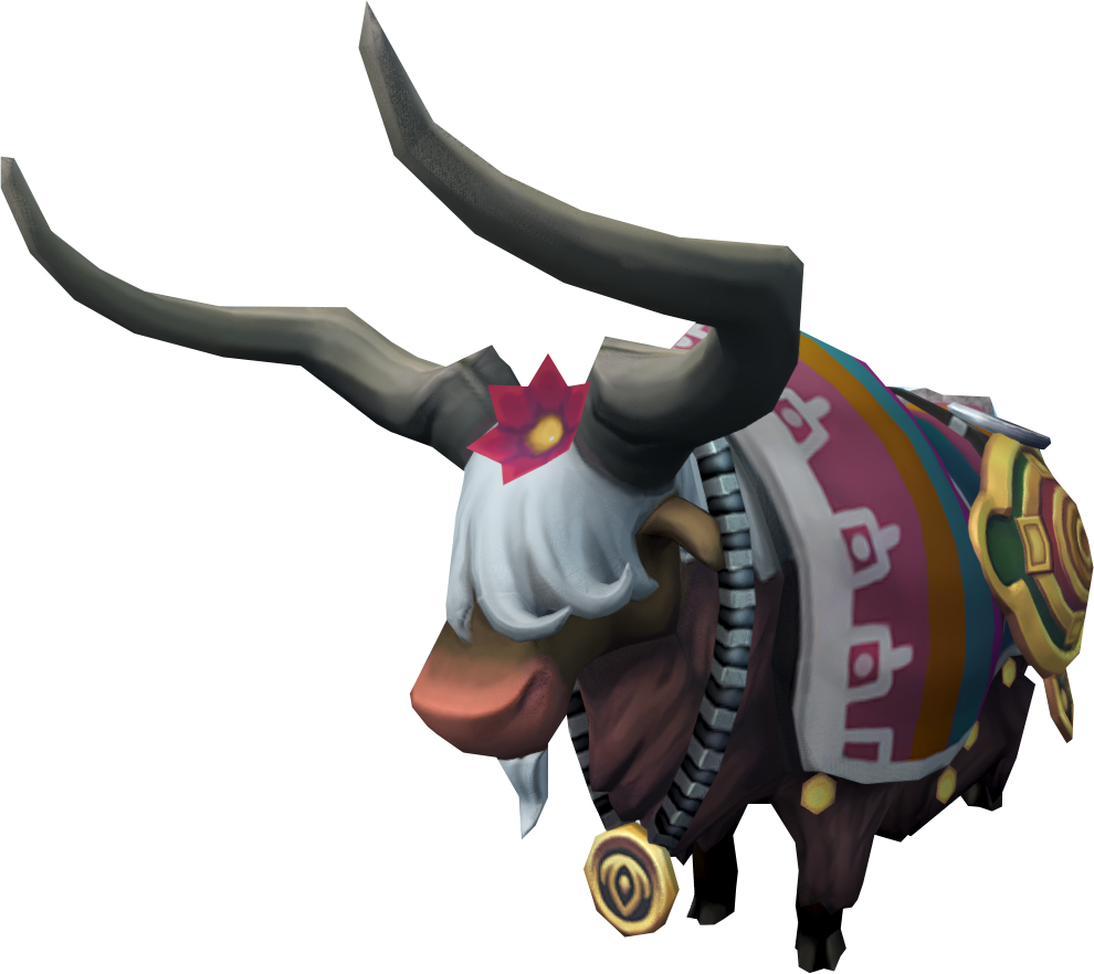 Decorated Yak3 D Model PNG
